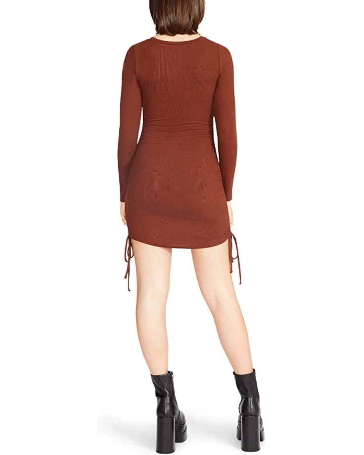 Steve Madden Dresses # 1 Crush Long Sleeve Adjustable Rib Knit Mini Dress - Image 3