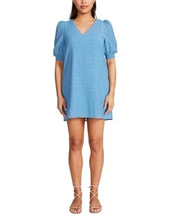 Steve Madden Dresses Fields of Gold Textured Stripe Gauze Shift Dress