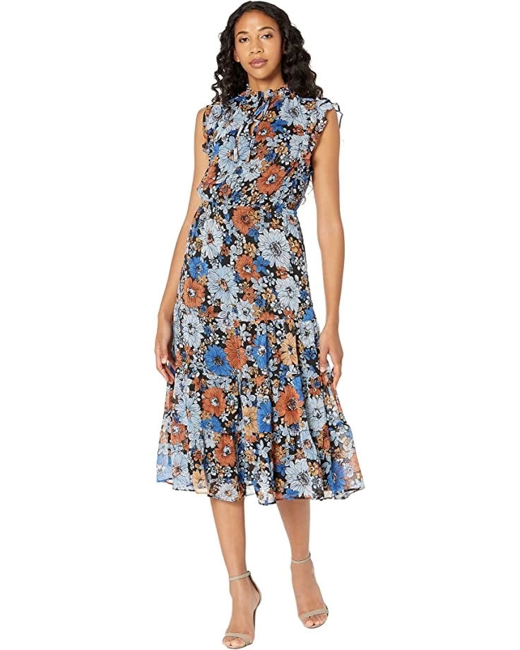 Steve Madden Dresses Orange Blossom Printed Chiffon Dress - Image 3
